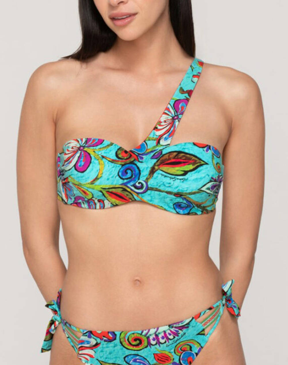 Luna Cana Strapless With Molded Cup Women Clothes Swimwear Bikini Top Multi Elastic,Synthetic 94490 45 Female Bikini Top