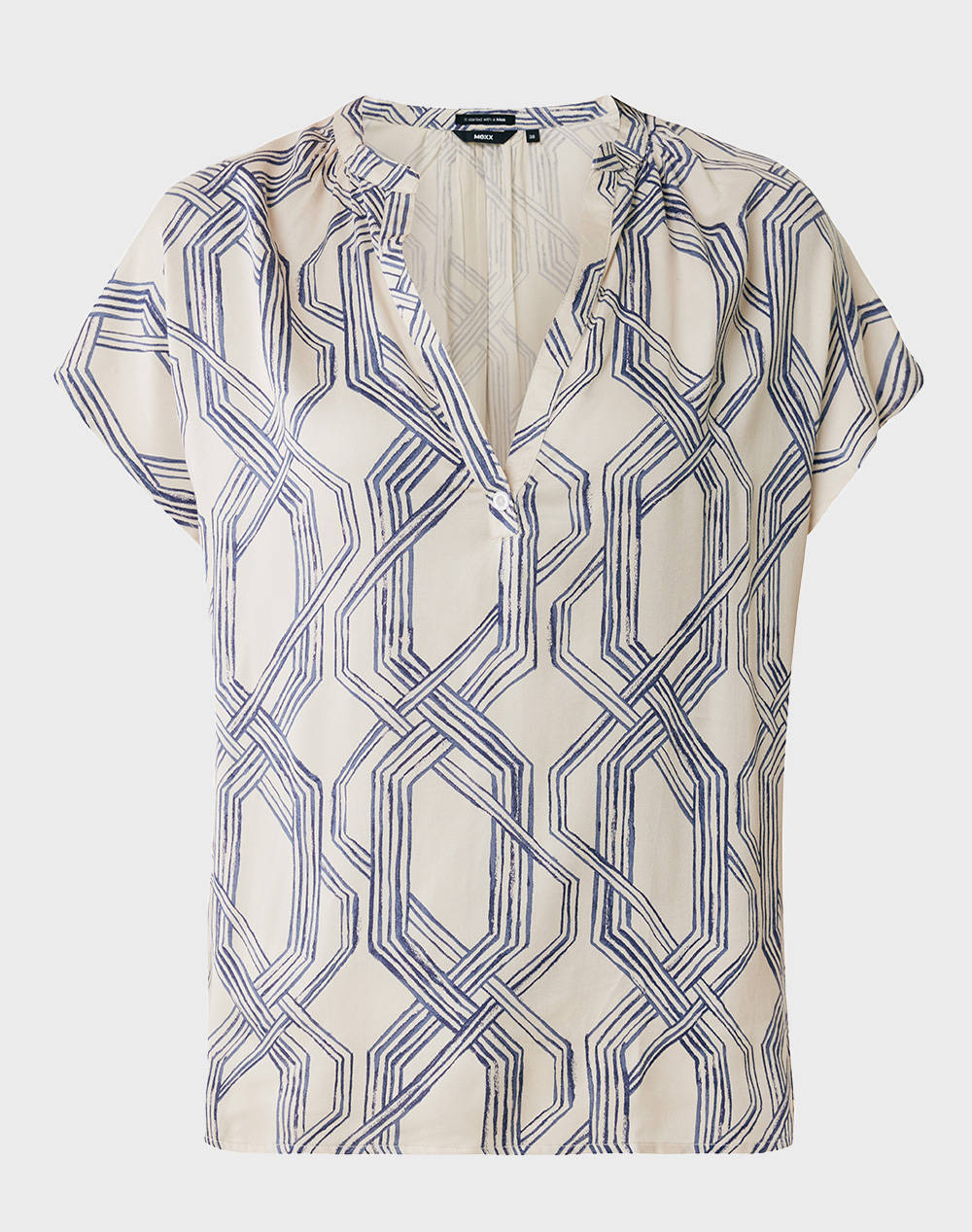 Mexx Swirl Chain Print Blouse Women Clothes Tops T Shirts Multi Fabric Mf006103151W 01 120601 Female T-Shirts