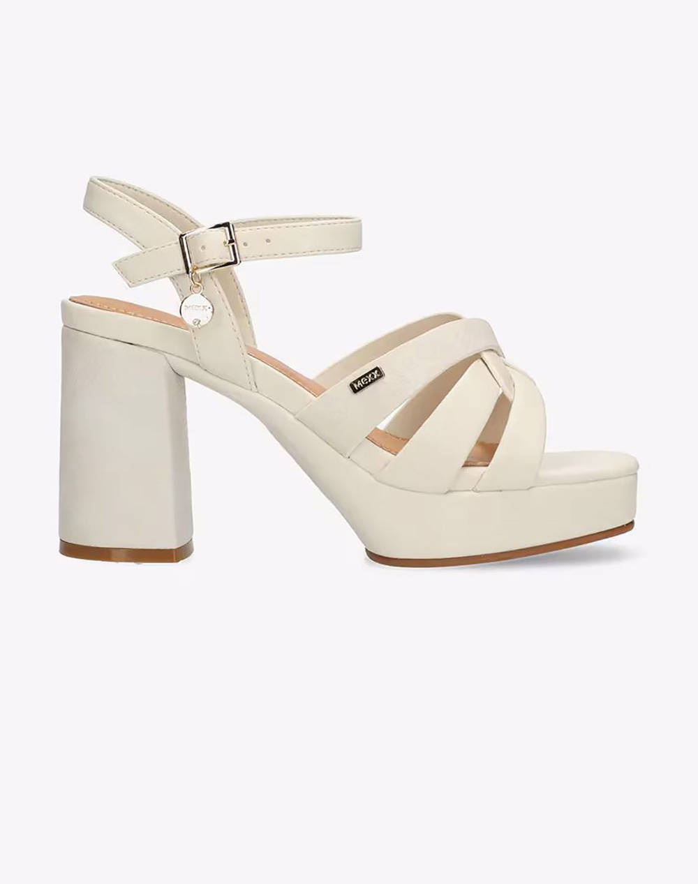 Mexx Riona Pisa Heeled Sandal Women Footwear Sandals Cream Imitation Leather Mi001603751W 01 3005 Female Sandals