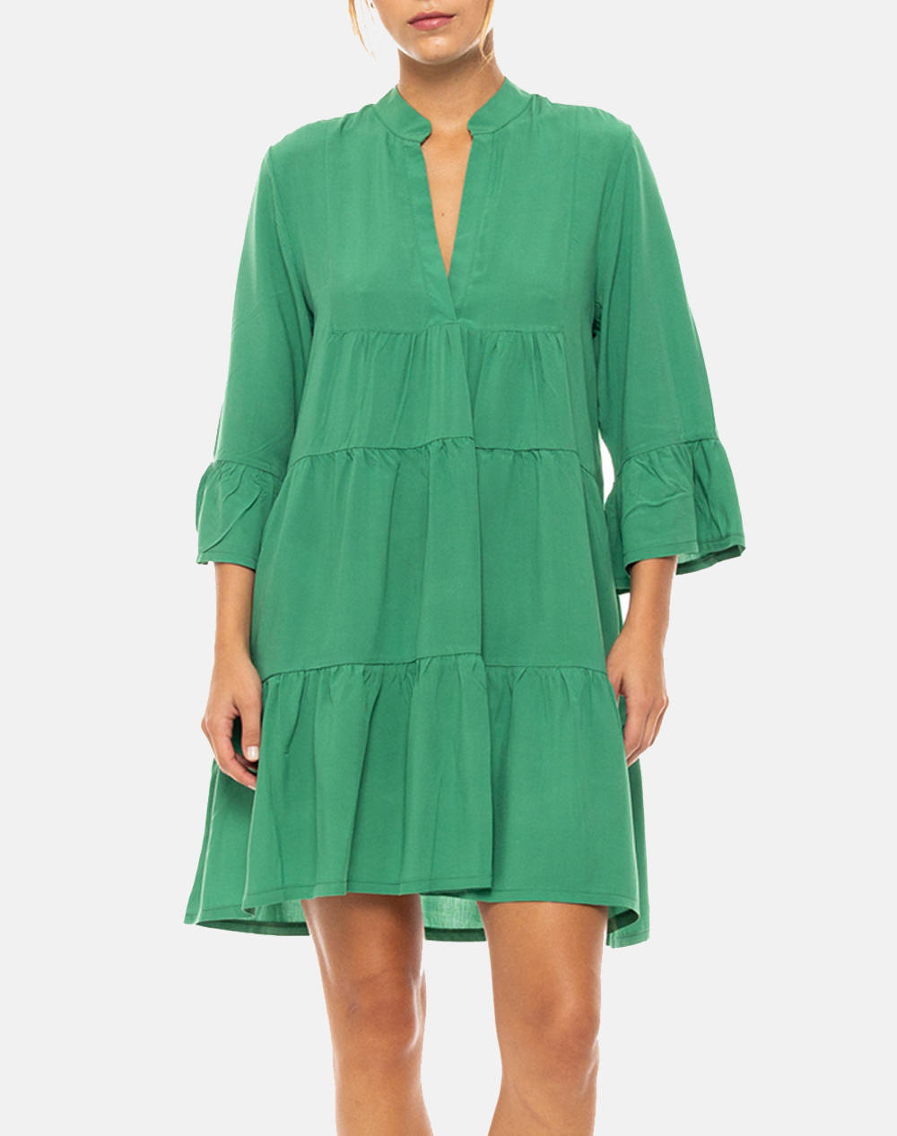 Pink Label Beachwear Solid Women Clothes Dresses Green Viscose Bn 284 Sea Green Female Dresses Green