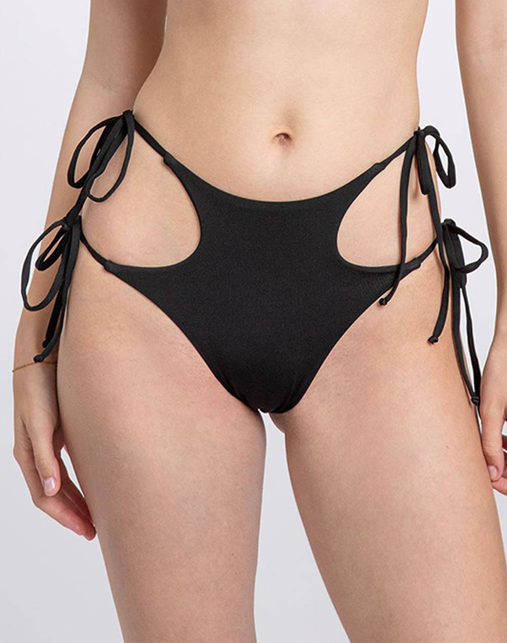 Pretty Me Cassandra High Waist Brief Women Clothes Swimwear Bikini Bottom Black Elastic,Synthetic Pms2357B Special Black Female Bikini Bottom Black