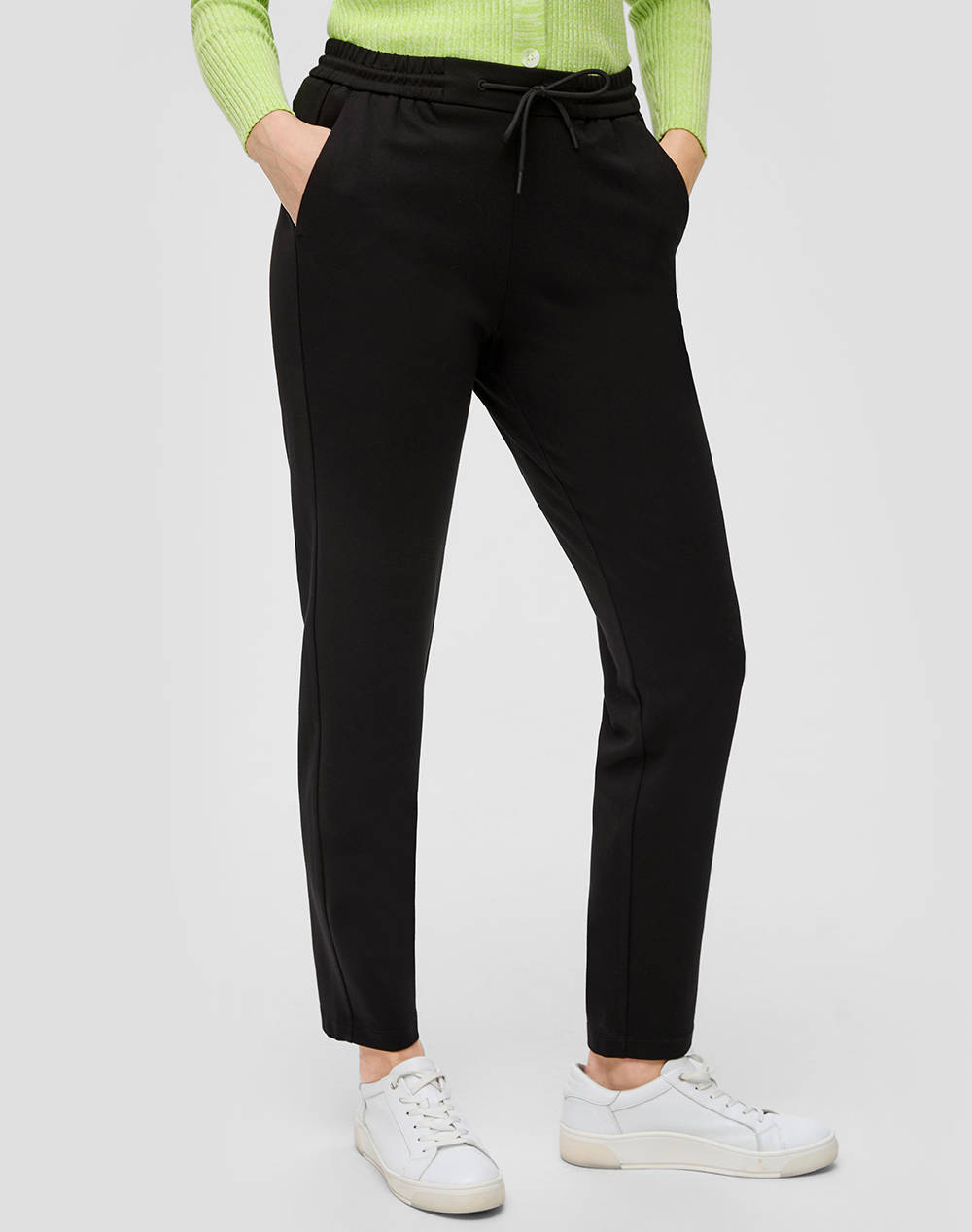 S.Oliver Pants Women Clothes Trousers Sweat Pants Black Viscose,Elastic,Synthetic 2145620 9999 Female Sweat Pants Black