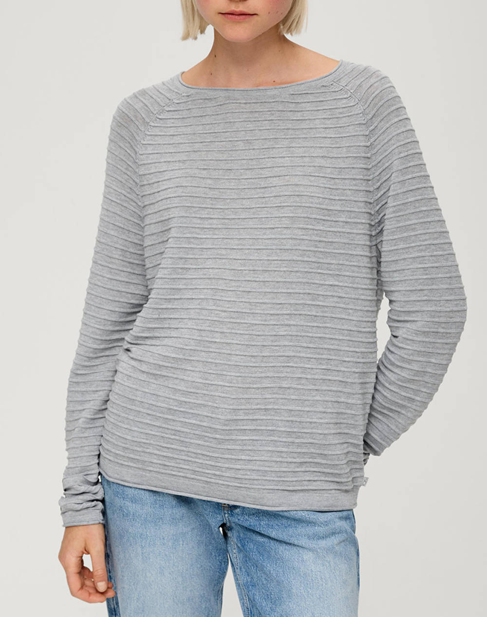 S.Oliver Knitwear / Sweater Women Clothes Tops Knits Lightgray Viscose,Synthetic 2133366 9400 Female Knits