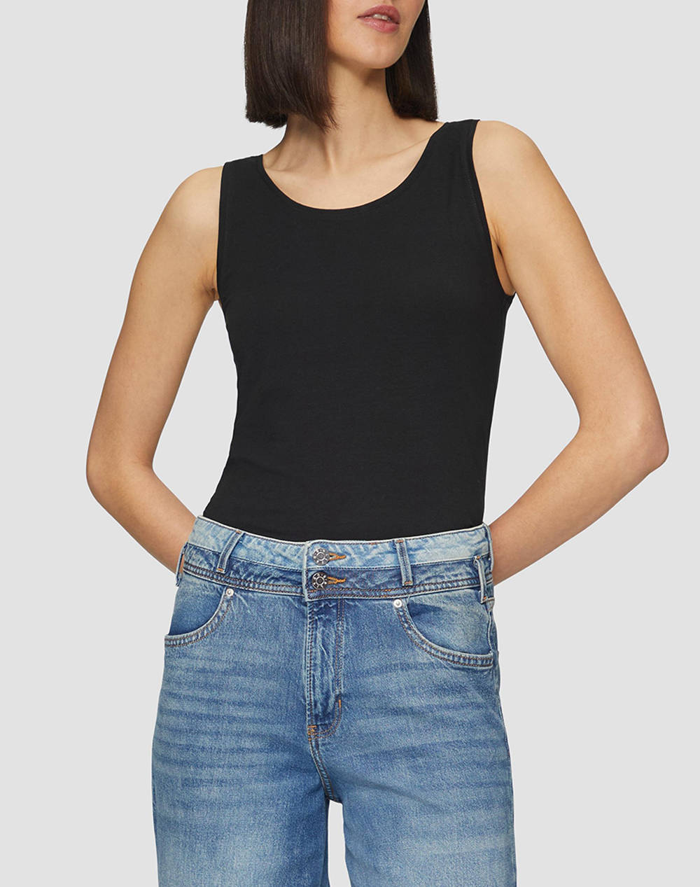 S.Oliver Shirt Women Clothes Tops Tops/Bodies Black Cotton,Elastic 2154929 9999 Female Tops/Bodies Black