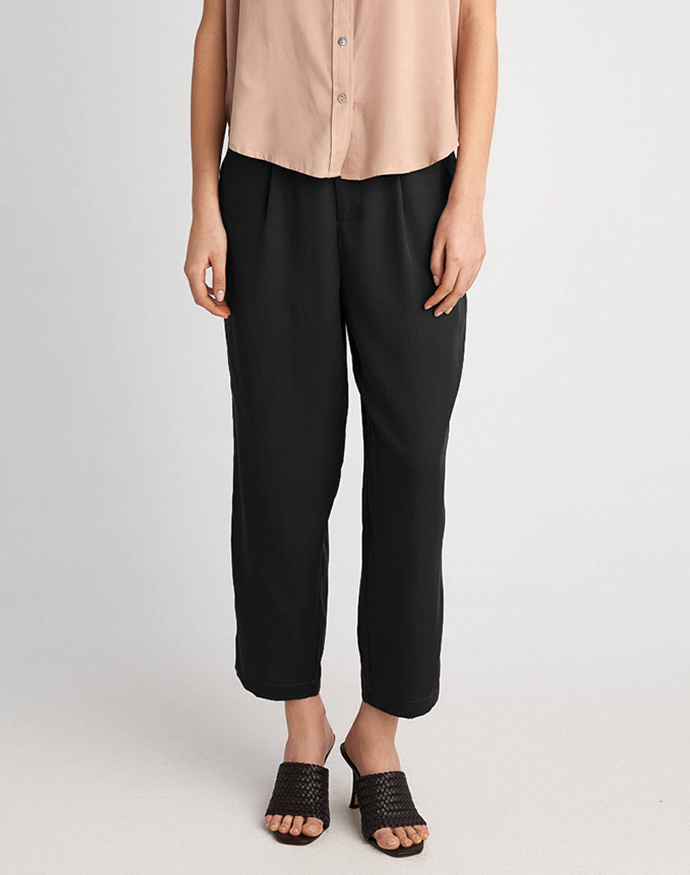 Staff Iro Pant Women Clothes Trousers Fabric Trousers Black Synthetic 60 005.053 Ν0090 Female Fabric Trousers Black