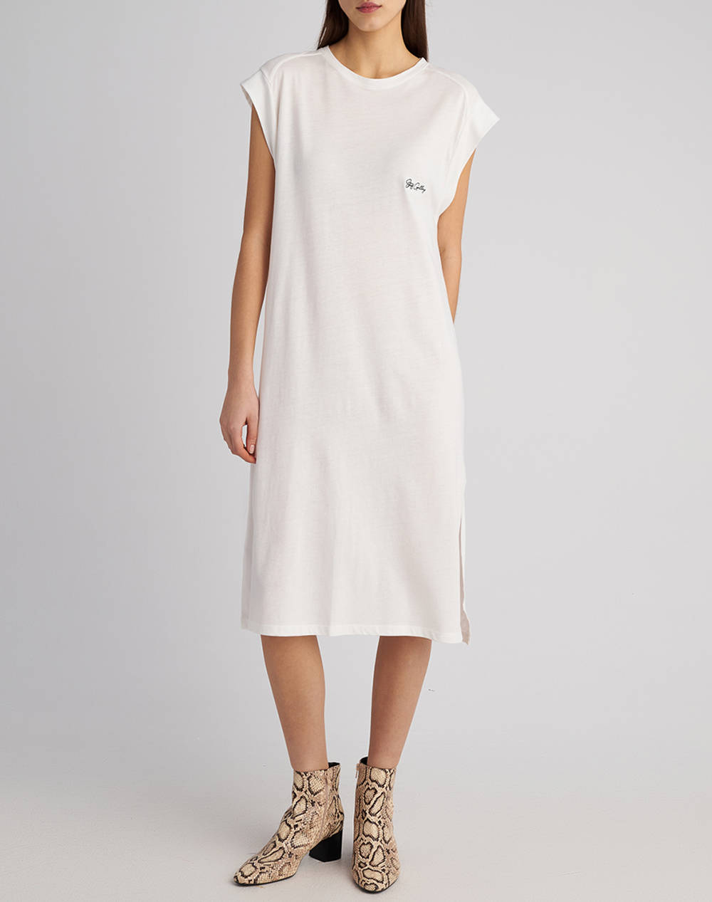 Staff Madelyn Long Jersey Dress Women Clothes Dresses White Cotton 67 005.053 Ν0010 Female Dresses