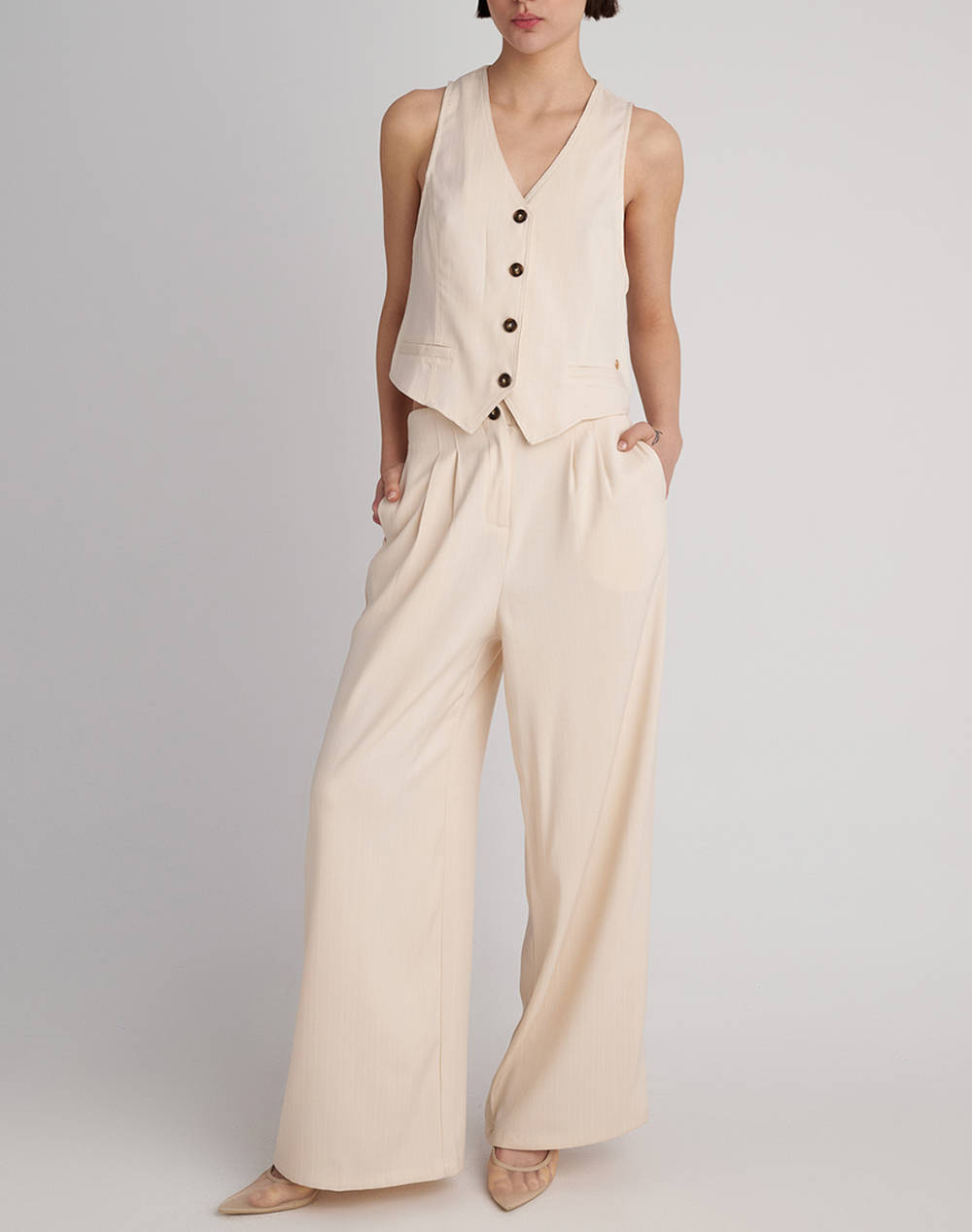Staff Abita Co Cord Women Clothes Bodysuits Ecru Viscose,Elastic,Synthetic 60 107.053 Ν0000 Female Bodysuits