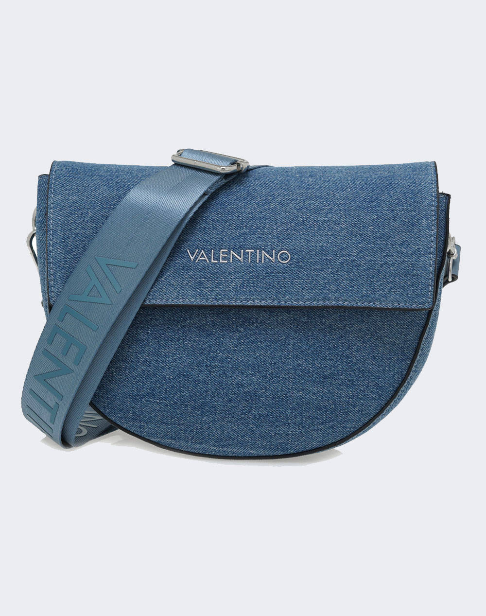 Valentino Satchel Bags /Cross Body (Dimensions: 25 X 19 X 8Cm.) Women Accessories Bags Jeanblue Fabric U61680029066 066 Female Bags Blue