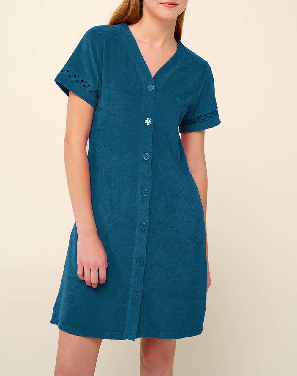 Vamp Beach Dress Women Clothes Dresses Steelblue Cotton,Synthetic V22583 869 Female Dresses Blue