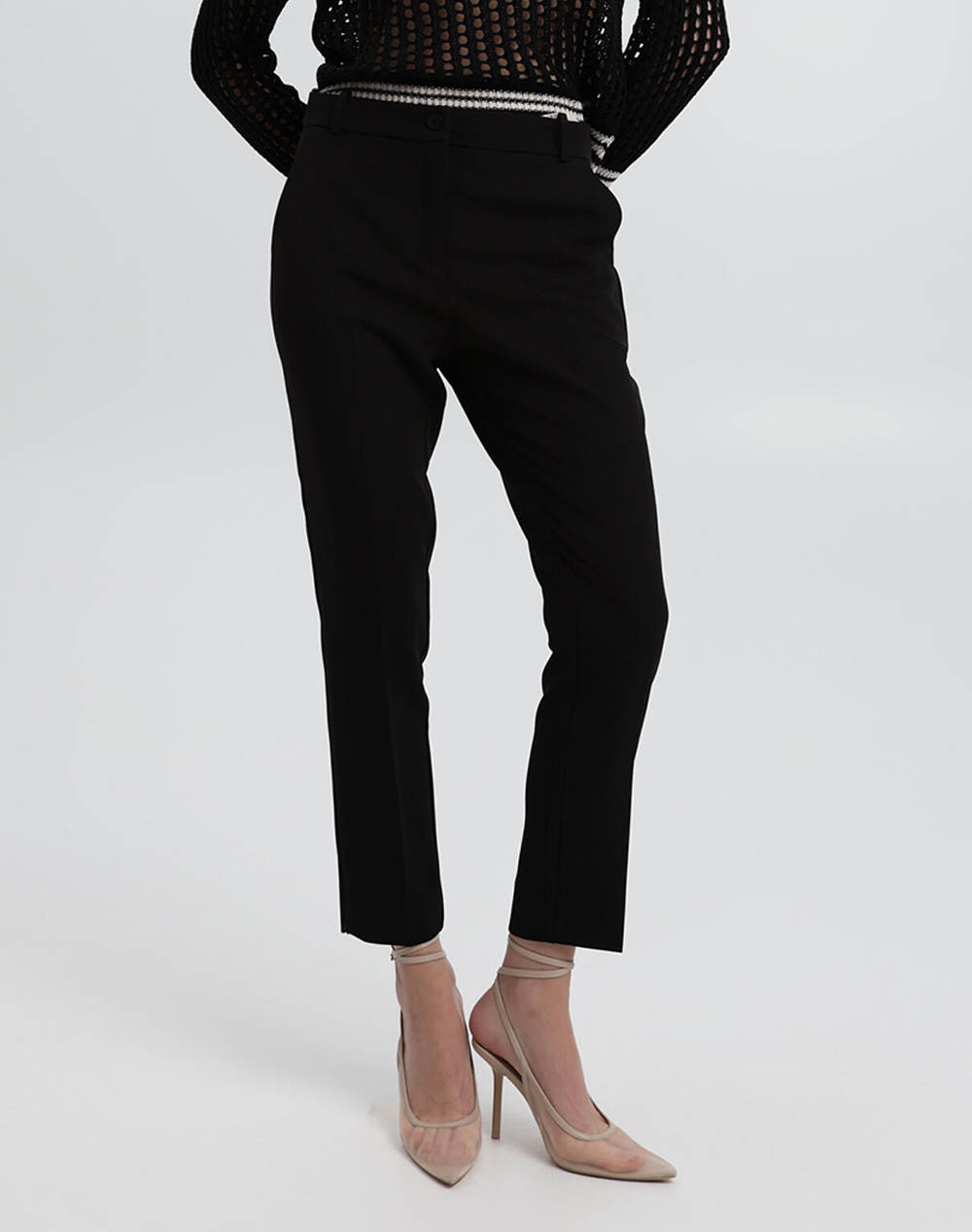 Bill Cost Pants Women Clothes Trousers Fabric Trousers Black Elastic,Synthetic 10 031005 0 Μαύρο Female Fabric Trousers Black