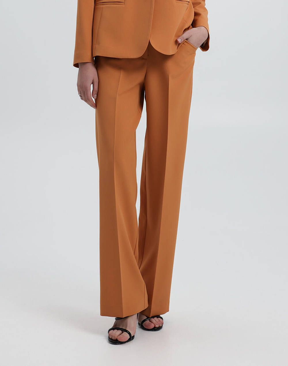 Bill Cost Pants Women Clothes Trousers Fabric Trousers Moccasin Elastic,Synthetic 10 031011 0 Μοκα Female Fabric Trousers