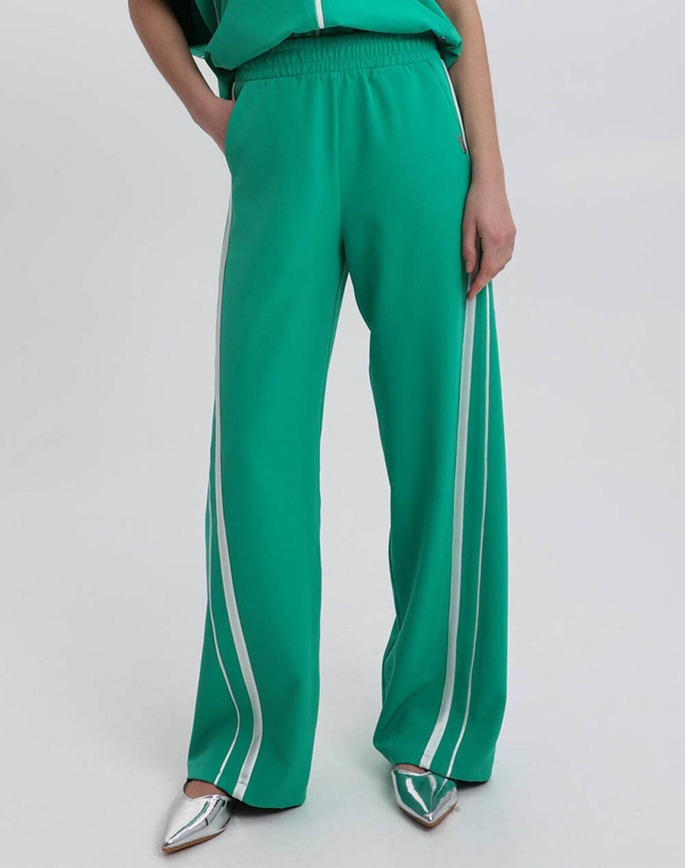 Bill Cost Pants Women Clothes Trousers Fabric Trousers Green Elastic,Synthetic 10 031016 0 Πρασινο Female Fabric Trousers Green