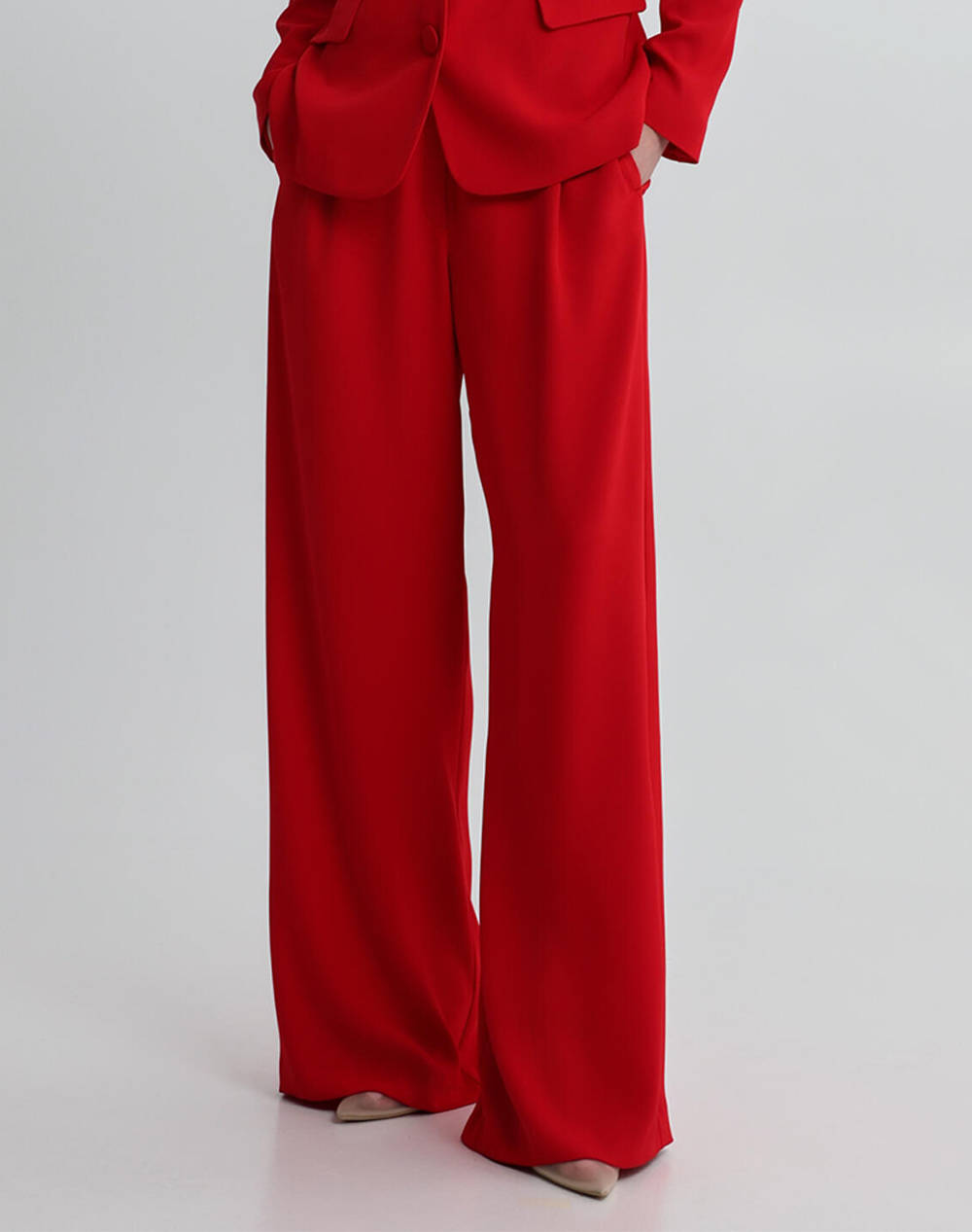 Bill Cost Greek Tailored Pants Women Clothes Trousers Fabric Trousers Red Elastic,Synthetic 10 031019 0 Κοκκινο Female Fabric Trousers