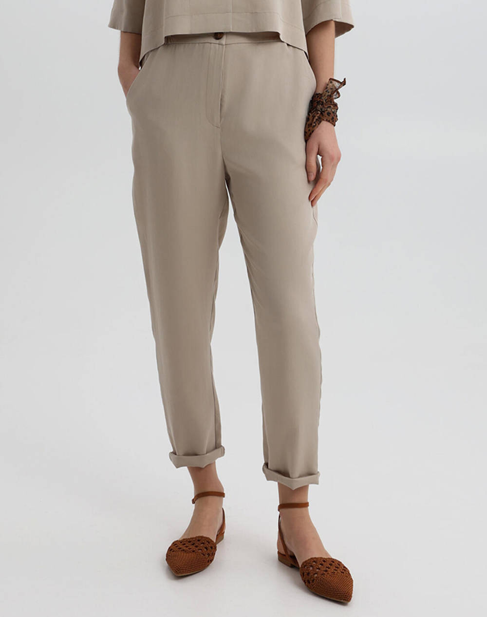 Bill Cost Greek Tailored Pants Women Clothes Trousers Chinos Biege Linen,Synthetic 10 250044 0 Μπεζ Female Chinos Biege