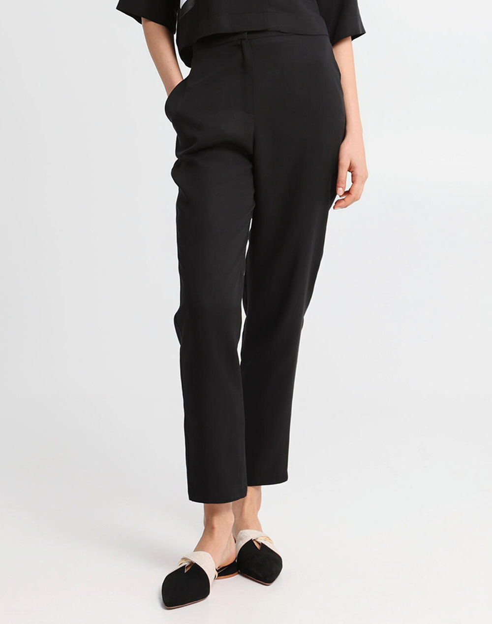 Bill Cost Greek Tailored Pants Women Clothes Trousers Chinos Black Linen,Synthetic 10 250044 0 Μαύρο Female Chinos Black