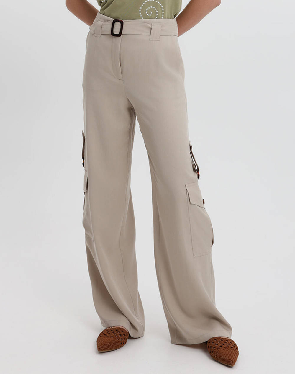 Bill Cost Pants Women Clothes Trousers Jeans/5P/Cargo Biege Linen,Synthetic 10 250042 0 Μπεζ Female Jeans/5P/Cargo Biege