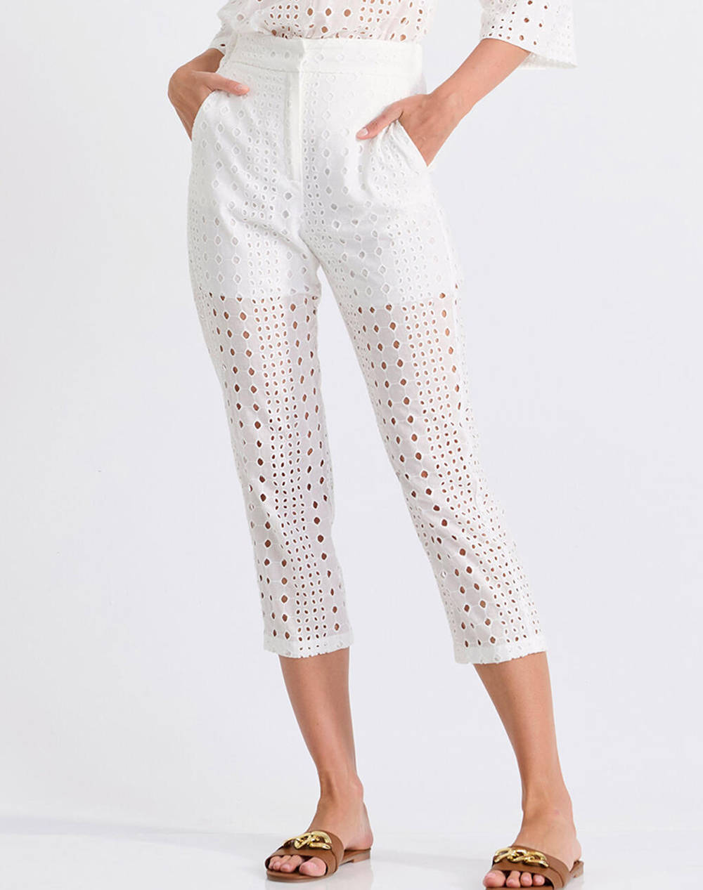 Bill Cost Pants Women Clothes Trousers Chinos White Cotton 10 350482 0 Λευκο Female Chinos