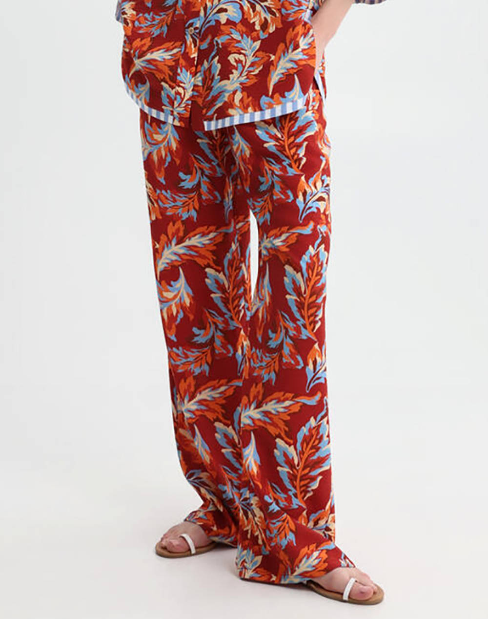 Bill Cost Greek Tailored Trousers Women Clothes Trousers Fabric Trousers Multi Viscose,Synthetic 10 342301 0 Εκαι Female Fabric Trousers