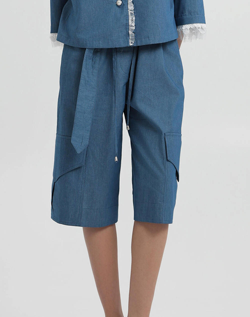Bill Cost Bermuda Women Clothes Shorts/Bermudas Bermudas Blue Cotton 10 200160 0 Μπλε Female Bermudas Blue