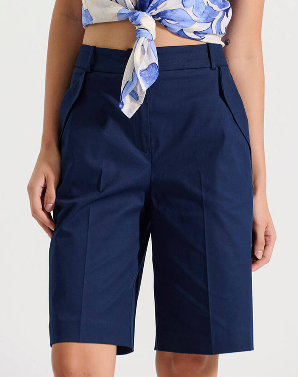 Bill Cost Bermuda Women Clothes Shorts/Bermudas Bermudas Blue Cotton,Elastic 10 060797 0 Μπλε Female Bermudas Blue