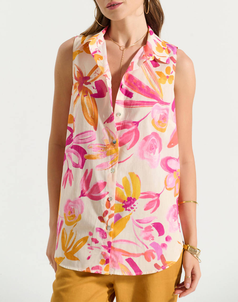 Bill Cost Shirt Women Clothes Shirts Multi Cotton 10 342337 0 Πορτοκαλι Female Shirts