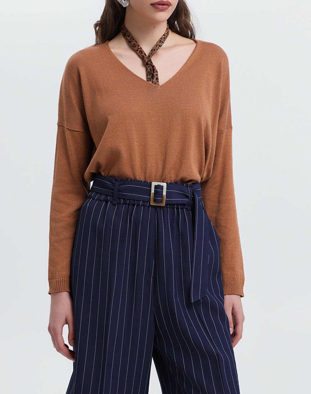 Bill Cost Shirt Women Clothes Tops Knits Chocolate Cotton,Synthetic 20 131355 0 Σοκολα Female Knits