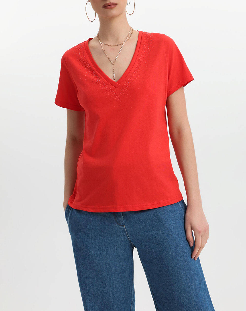 Bill Cost Shirt Women Clothes Tops T Shirts Red Cotton 10 120673 0 Κοκκινο Female T-Shirts
