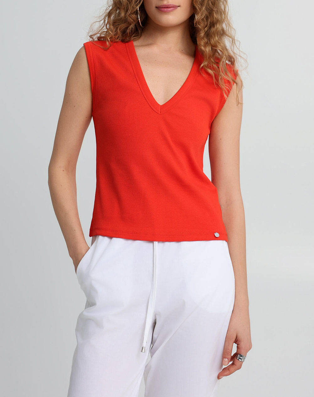 Bill Cost Greek Tailored T Shirt Women Clothes Tops T Shirts Red Cotton,Elastic 10 220019 0 Κοκκινο Female T-Shirts