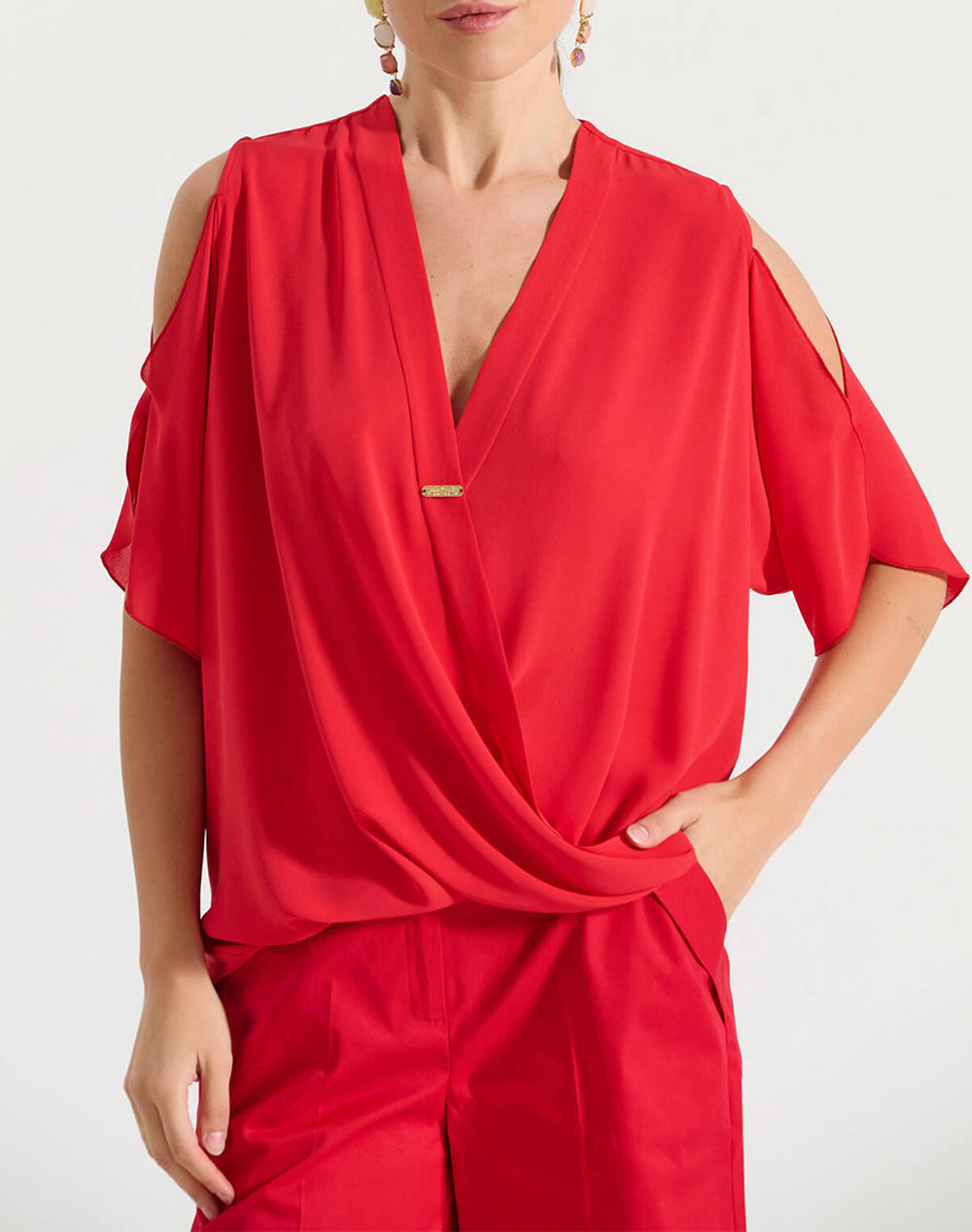 Bill Cost Shirt Women Clothes Tops Tops/Bodies Red Synthetic 10 031020 0 Κοκκινο Female Tops/Bodies