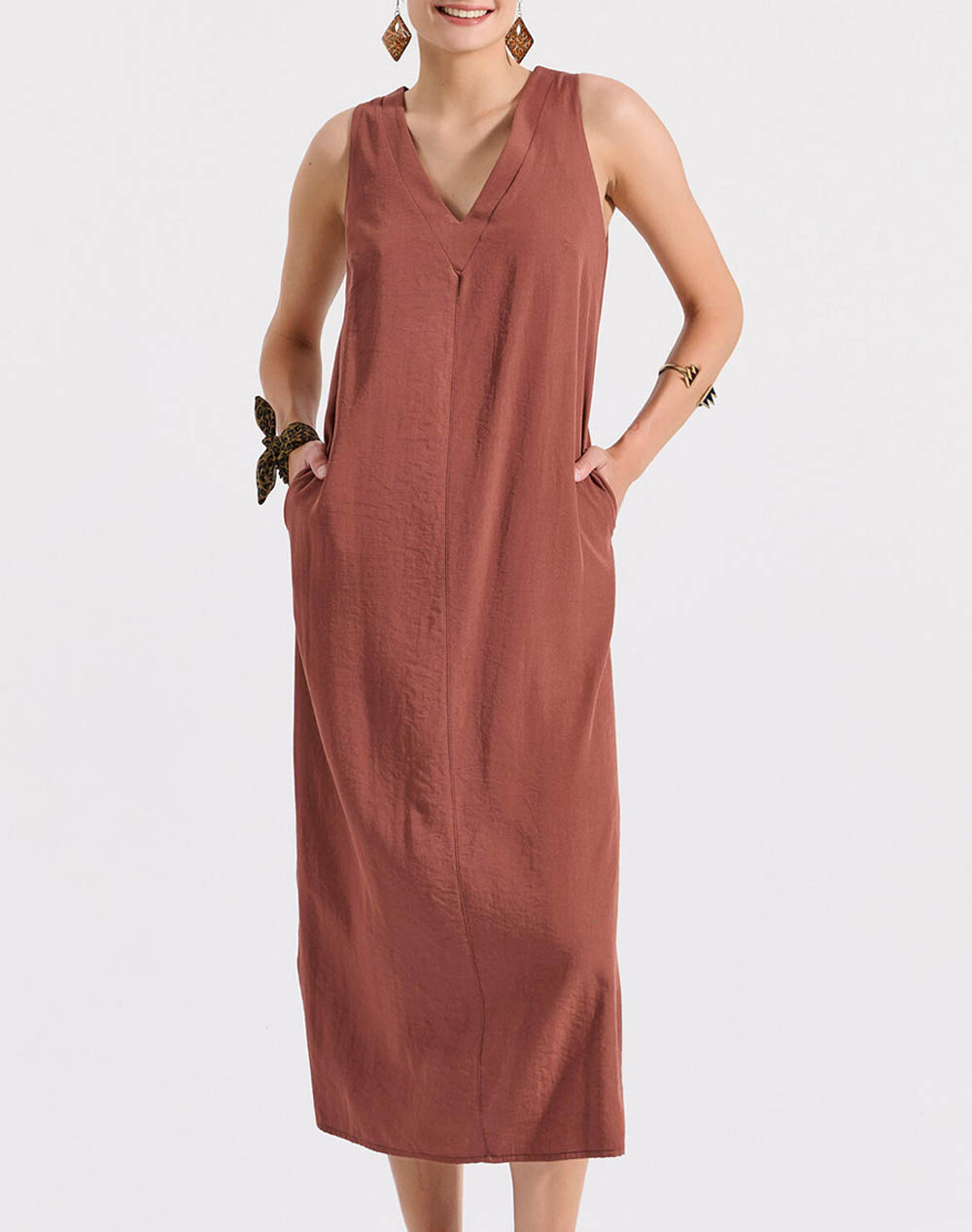 Bill Cost Dress Women Clothes Dresses Brown Synthetic 10 350485 0 Καφε Female Dresses Brown