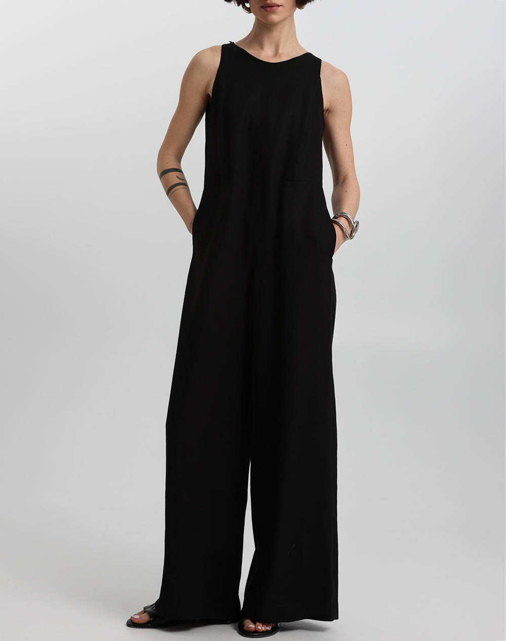 Bill Cost Jumpsuit Women Clothes Bodysuits Black Linen,Synthetic 10 280521 0 Μαύρο Female Bodysuits Black