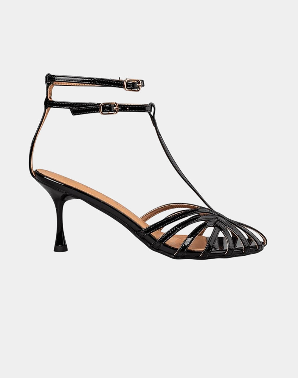 Envie Women''S Synthetic Sandals Women Footwear Sandals Black Patent Leather E45 21283 Black Female Sandals Black