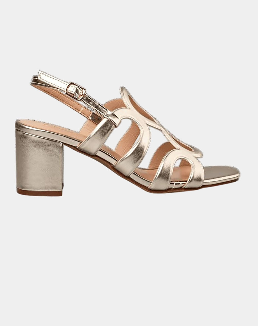 Envie Women''S Synthetic Sandals With Thick Heel Women Footwear Sandals Gold Imitation Leather V64 21059 Gold Female Sandals Gold