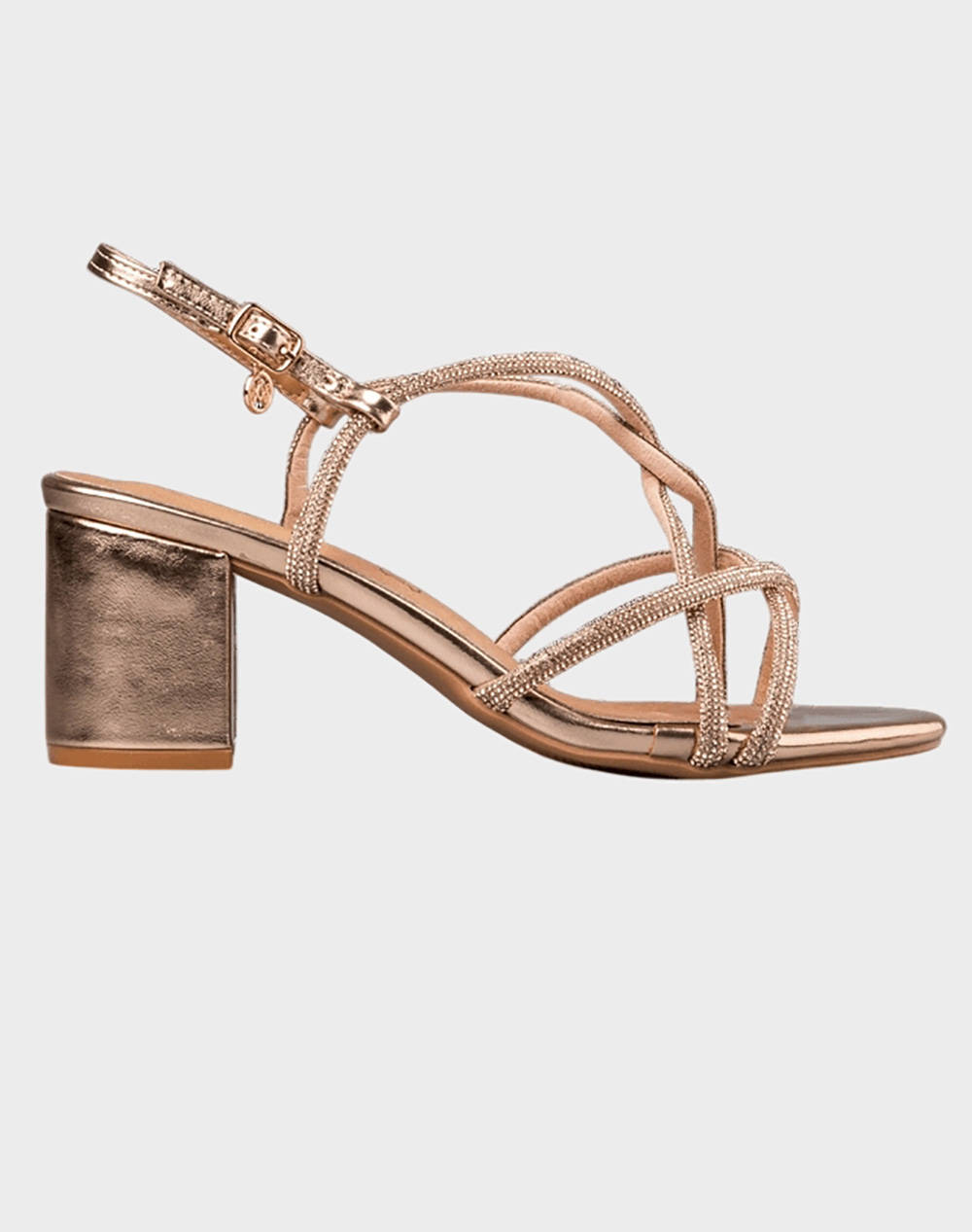 Envie Women''S Synthetic Sandals With Thick Heel Women Footwear Sandals Rosegold Imitation Leather E37 21113 Rose Gold Female Sandals Gold