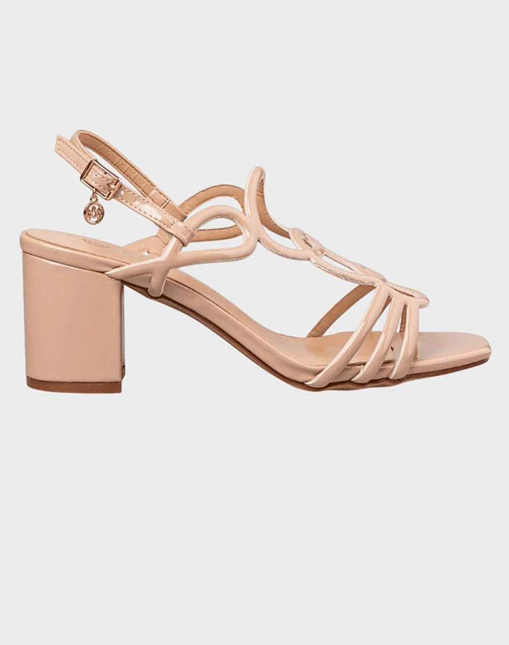Envie Women''S Synthetic Sandals With Thick Heel Women Footwear Sandals Nude Patent Leather,Synthetic E64 21060 Nude Female Sandals