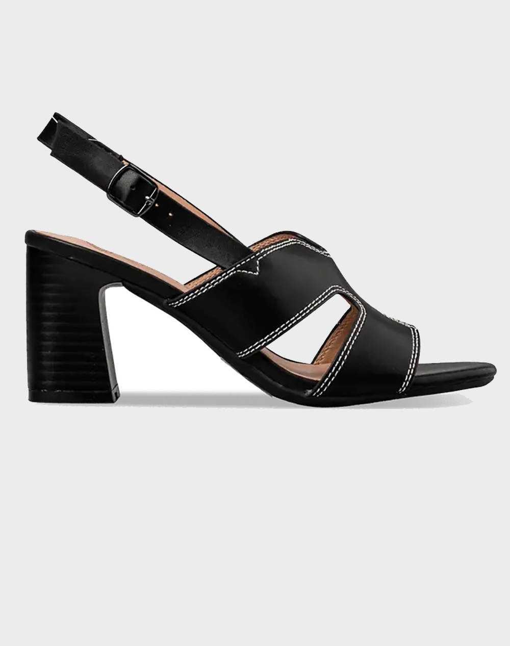 Envie Women''S Synthetic Sandals With Thick Heel Women Footwear Sandals Black Imitation Leather E14 21006 Black Female Sandals Black