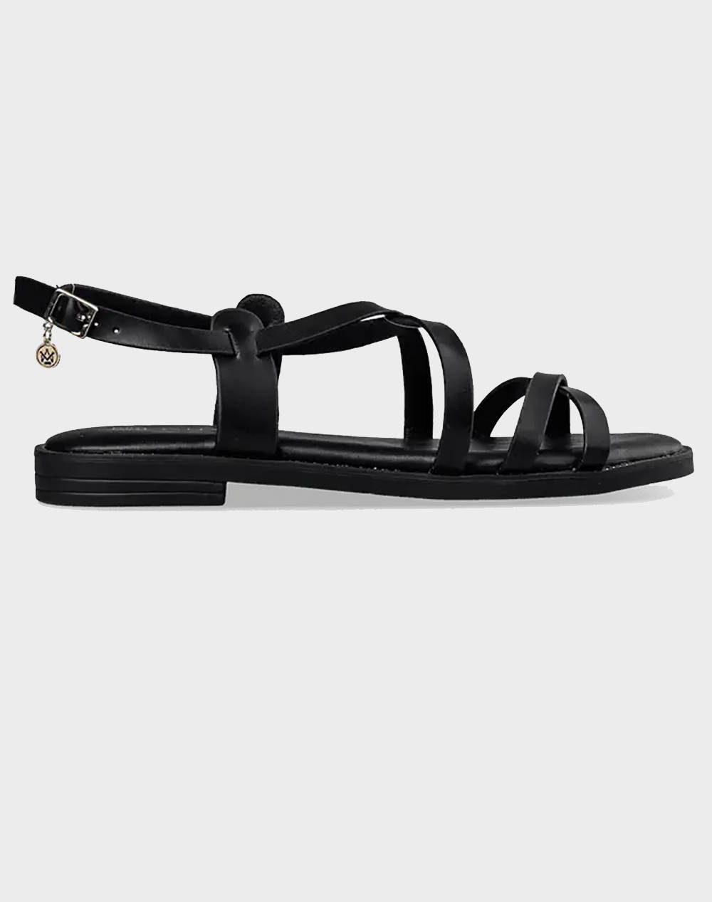 Envie Women''S Synthetic Flat Sandals Women Footwear Sandals Black Imitation Leather E96 21334 Black Female Sandals Black