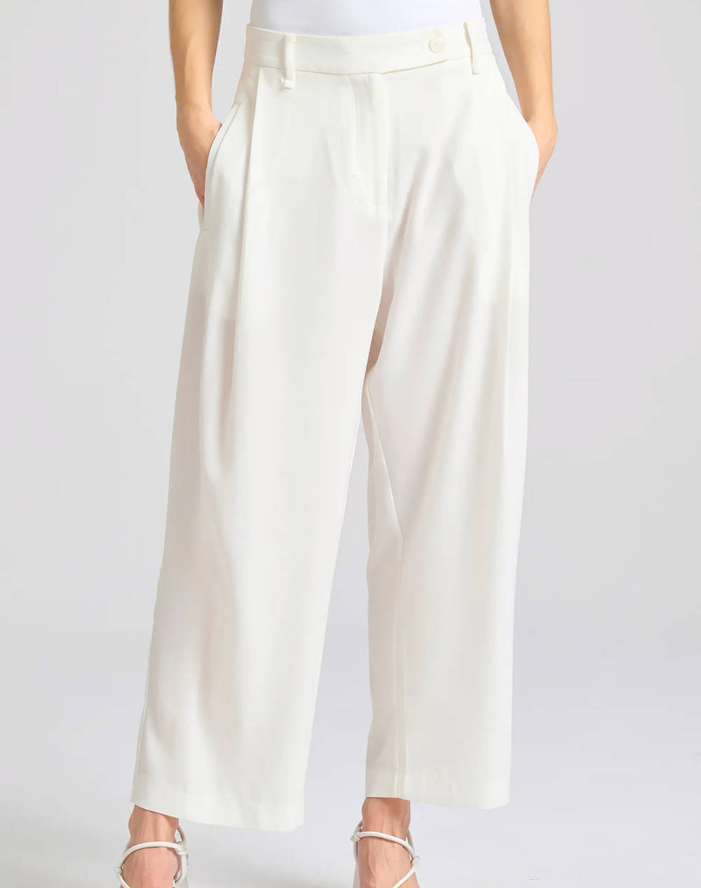 Funky Buddha Women''S Casual Pants Women Clothes Trousers Chinos Ecru Elastic,Synthetic Fbl011 116 02 Off White Female Chinos