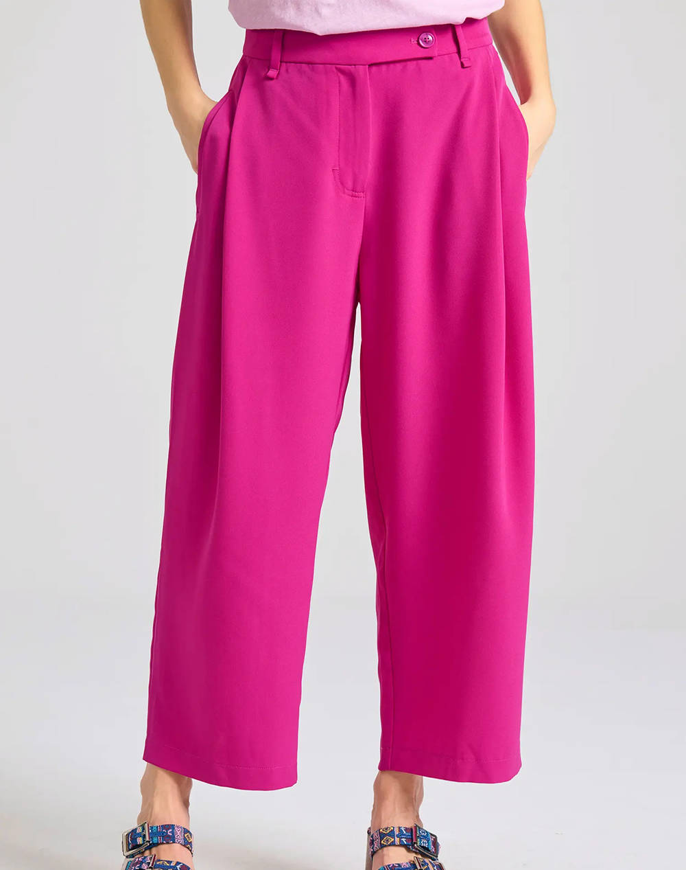 Funky Buddha Women''S Casual Pants Women Clothes Trousers Chinos Fuchsia Elastic,Synthetic Fbl011 116 02 Cherry Female Chinos
