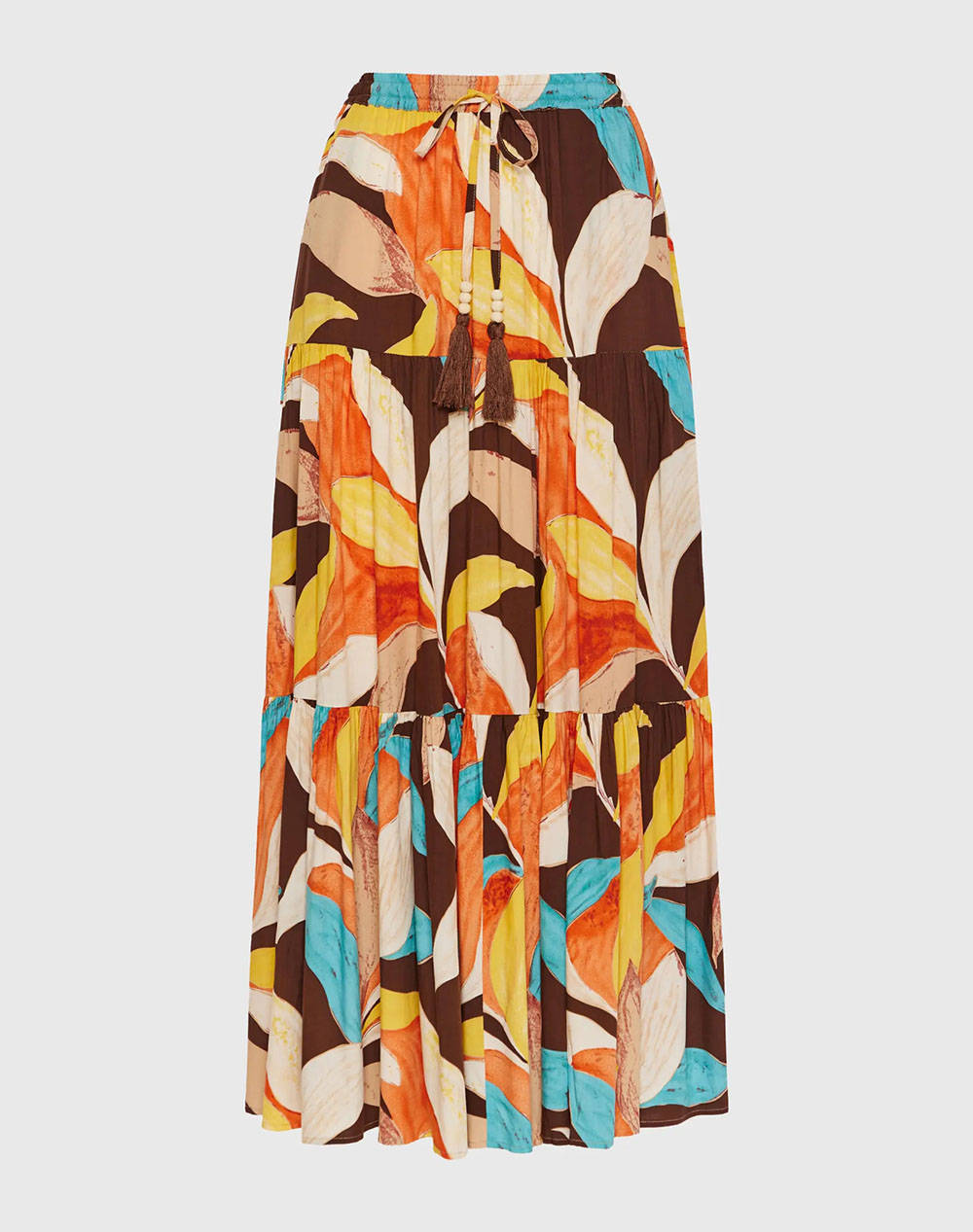 Funky Buddha Women''S Maxi Skirt Women Clothes Skirts Multi Viscose Fbl011 107 14 Multi Female Skirts