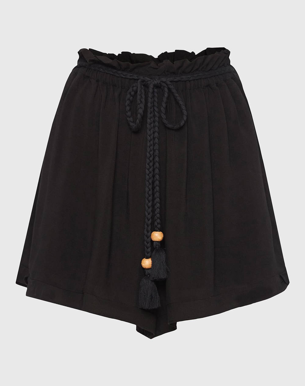 Funky Buddha Women''S Shorts Women Clothes Shorts/Bermudas Shorts Black Viscose Fbl011 100 03 Black Female Shorts Black
