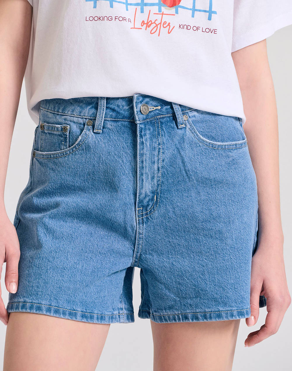 Funky Buddha Women''S Denim Shorts Women Clothes Shorts/Bermudas Shorts Lightblue Cotton,Elastic Fbl011 163 03 Lt Blue Female Shorts Blue