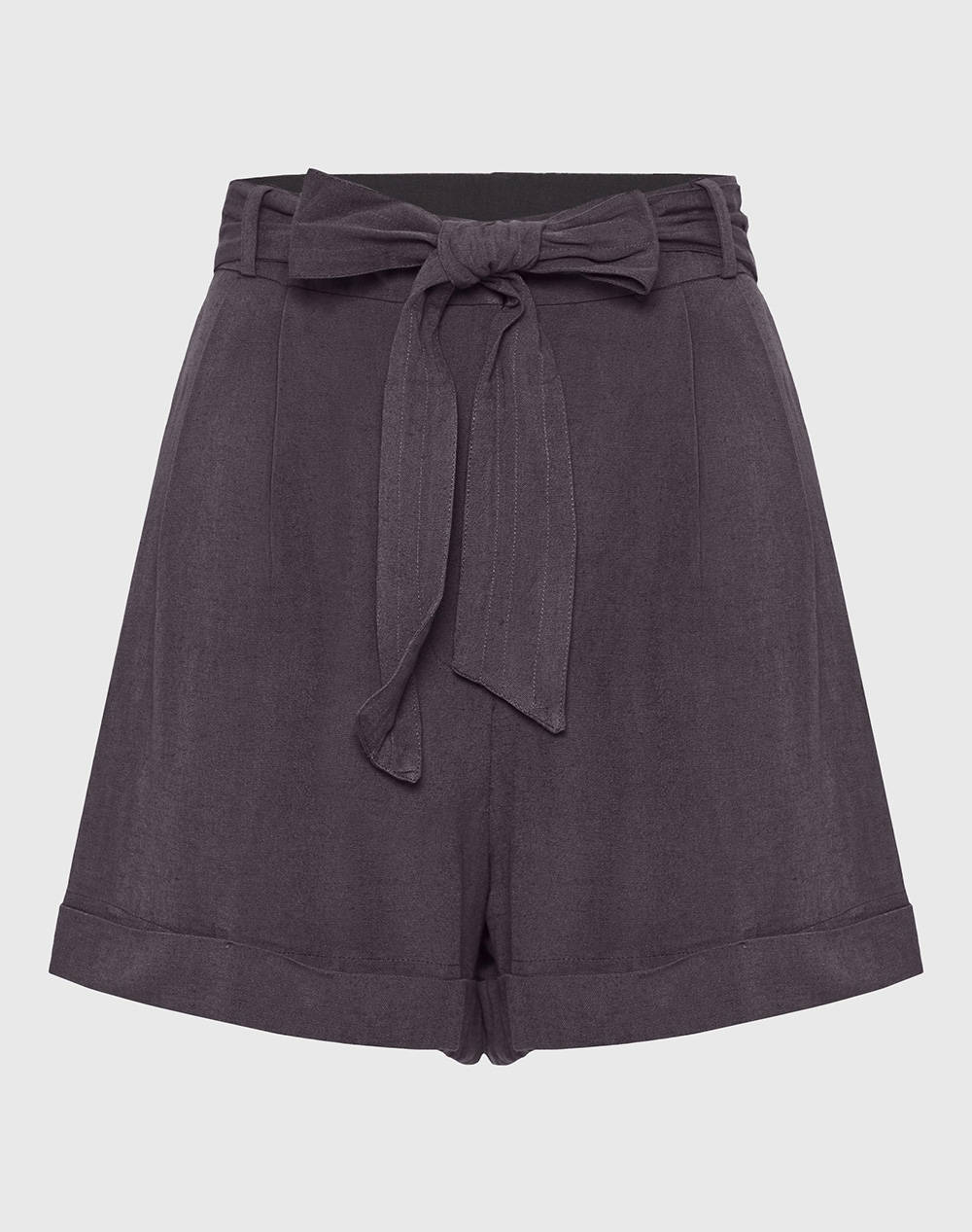 Funky Buddha Women''S Shorts Women Clothes Shorts/Bermudas Shorts Darkslategrey Cotton,Viscose,Linen Fbl011 101 03 Anthracite Female Shorts