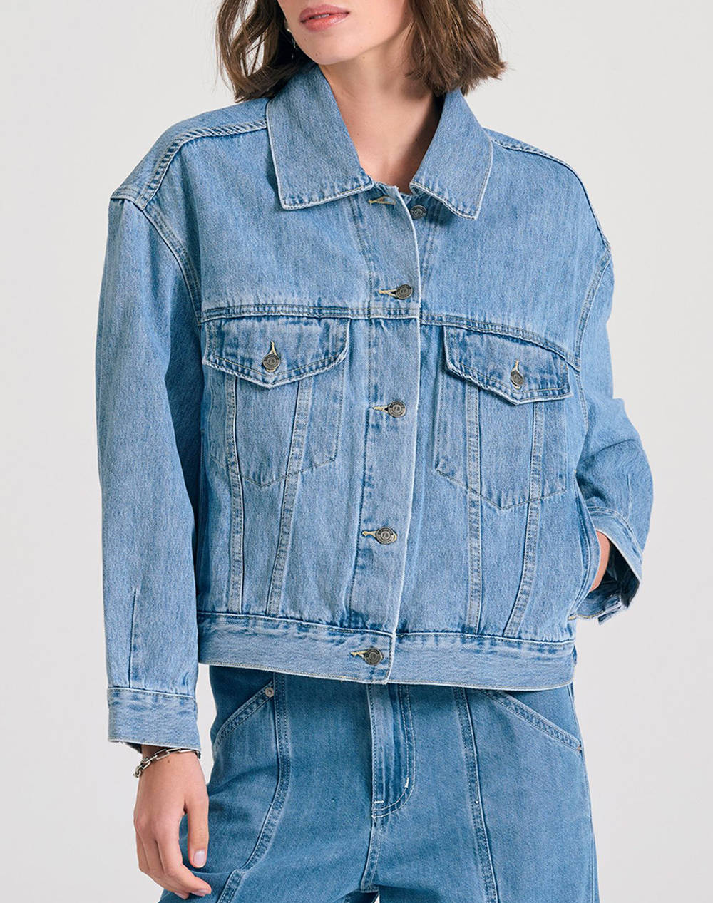 Funky Buddha Women''S Denim Jacket Women Clothes Outerwear Outerwear Jackets Lightblue Cotton,Synthetic Fbl011 161 01 Lt Blue Female Jackets Blue