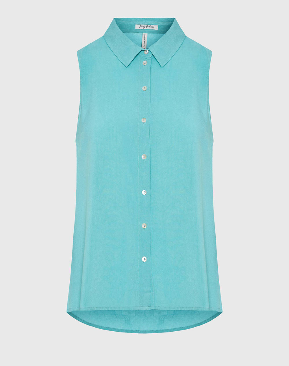 Funky Buddha Women''S Casual Shirt Women Clothes Shirts Aqua Viscose Fbl011 101 05 Aqua Female Shirts