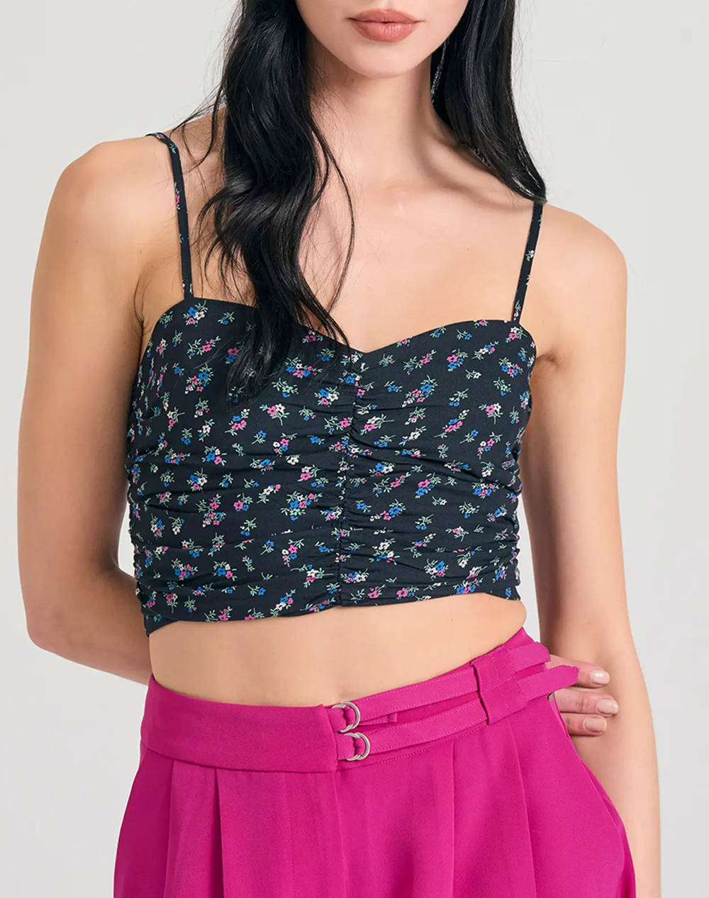 Funky Buddha Women''S Cropped Top Women Clothes Tops Tops/Bodies Multi Synthetic Fbl011 101 17 Multi Female Tops/Bodies