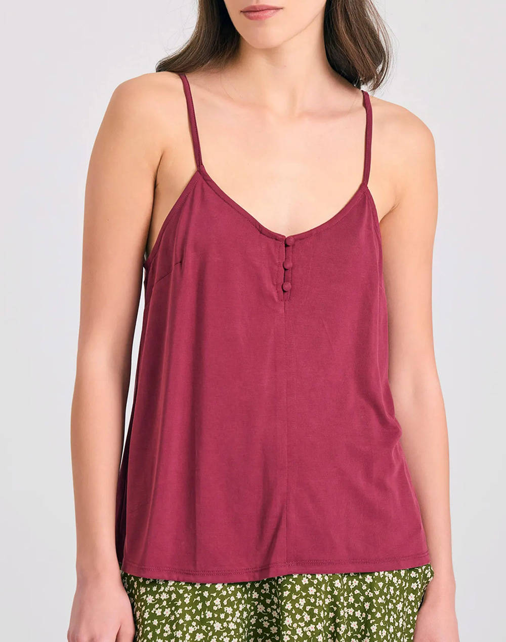 Funky Buddha Women''S Sleeveless Top Women Clothes Tops Tops/Bodies Darkred Synthetic Fbl011 109 17 Earth Red Female Tops/Bodies