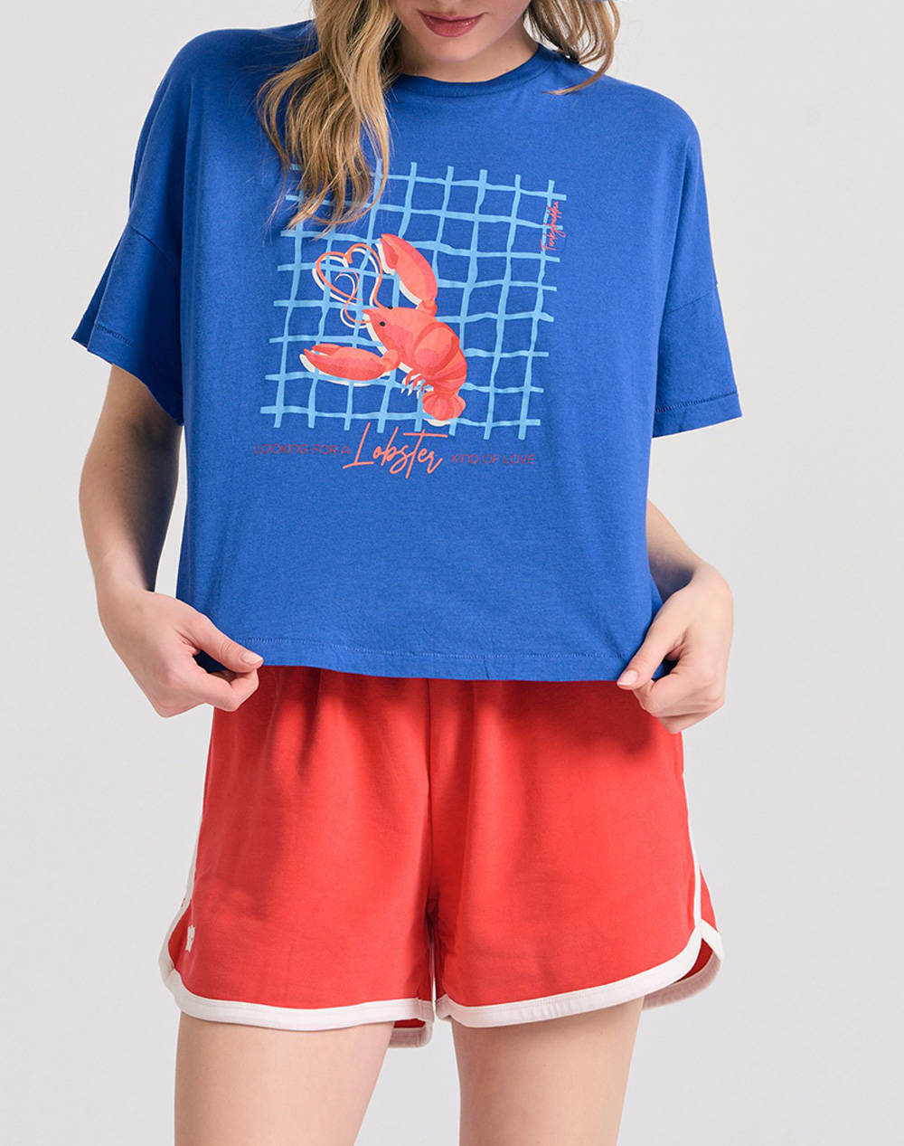 Funky Buddha Women''S Short Sleeve T Shirt With Print Women Clothes Tops T Shirts Blue Cotton Fbl011 161 04 Electric Indigo Female T-Shirts Blue