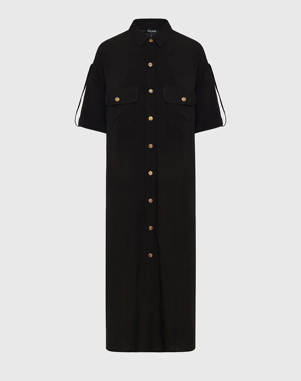 Funky Buddha Women''S Midi Dress Women Clothes Dresses Black Viscose Fbl011 100 13 Black Female Dresses Black
