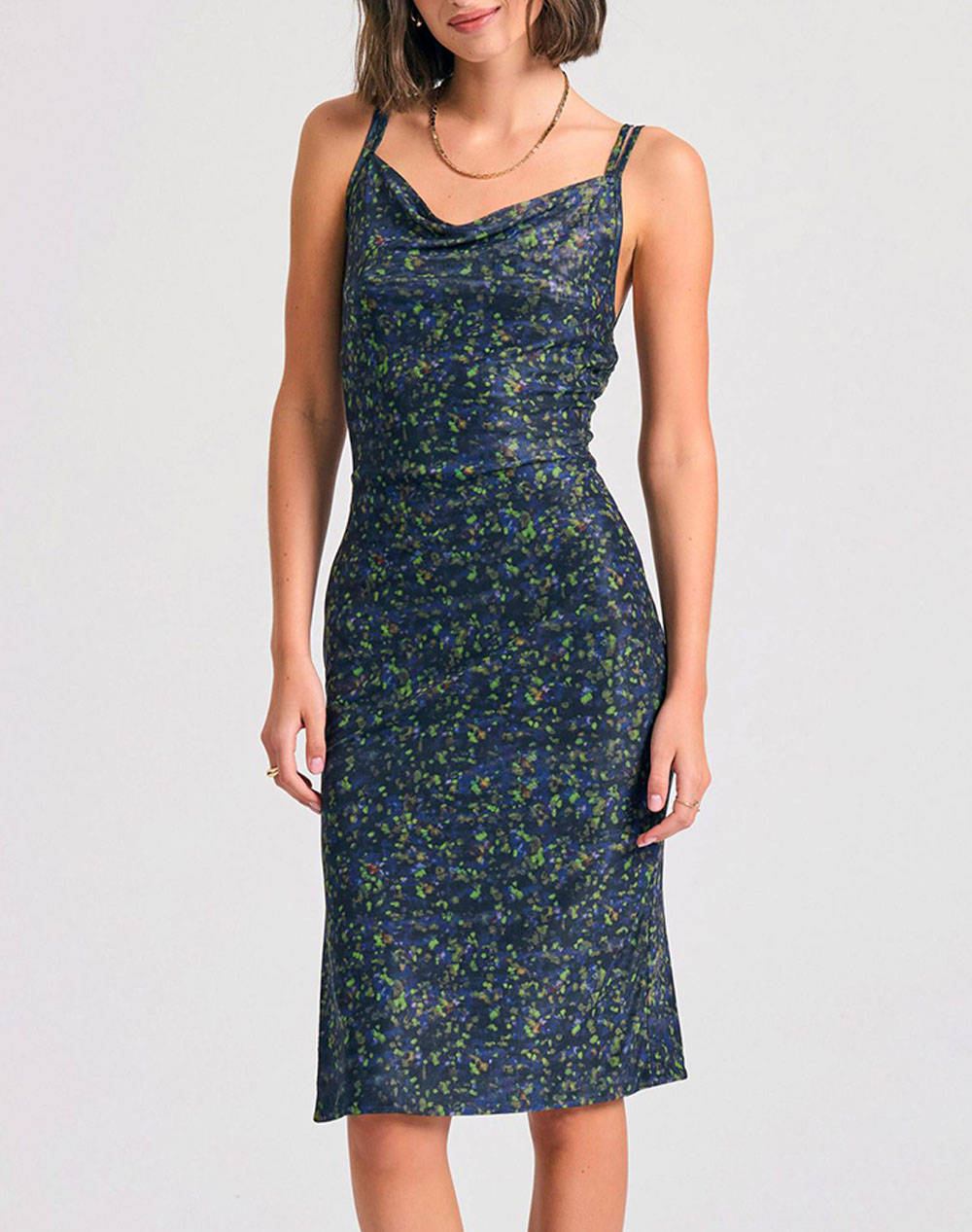 Funky Buddha Women''S Midi Dress Women Clothes Dresses Multi Elastic,Synthetic Fbl011 127 13 Multi Female Dresses